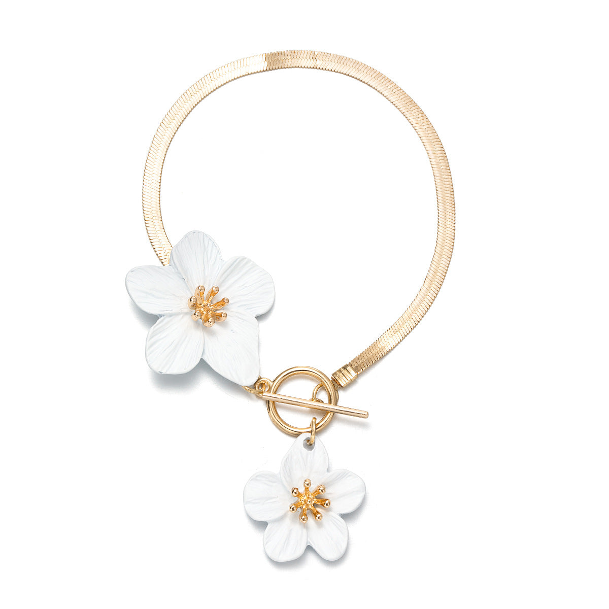 Elegante witte bloesem armband