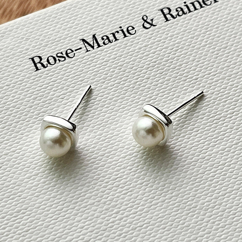 Zoetwaterparel oorbellen