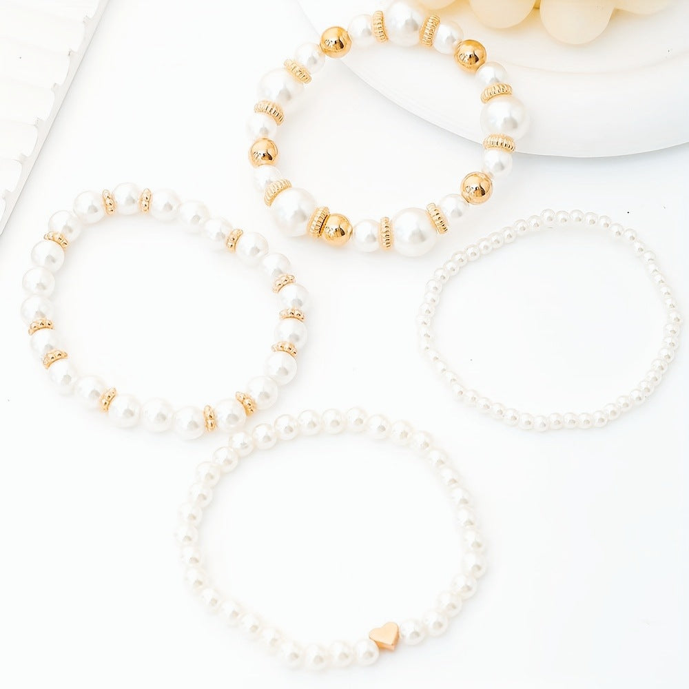 Elegante parel armbandenset
