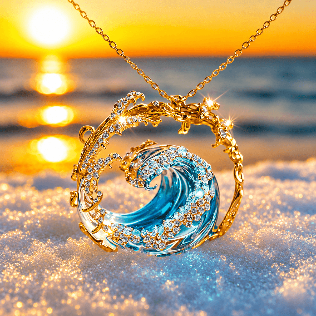 Ocean's Oath goudkleurige ketting
