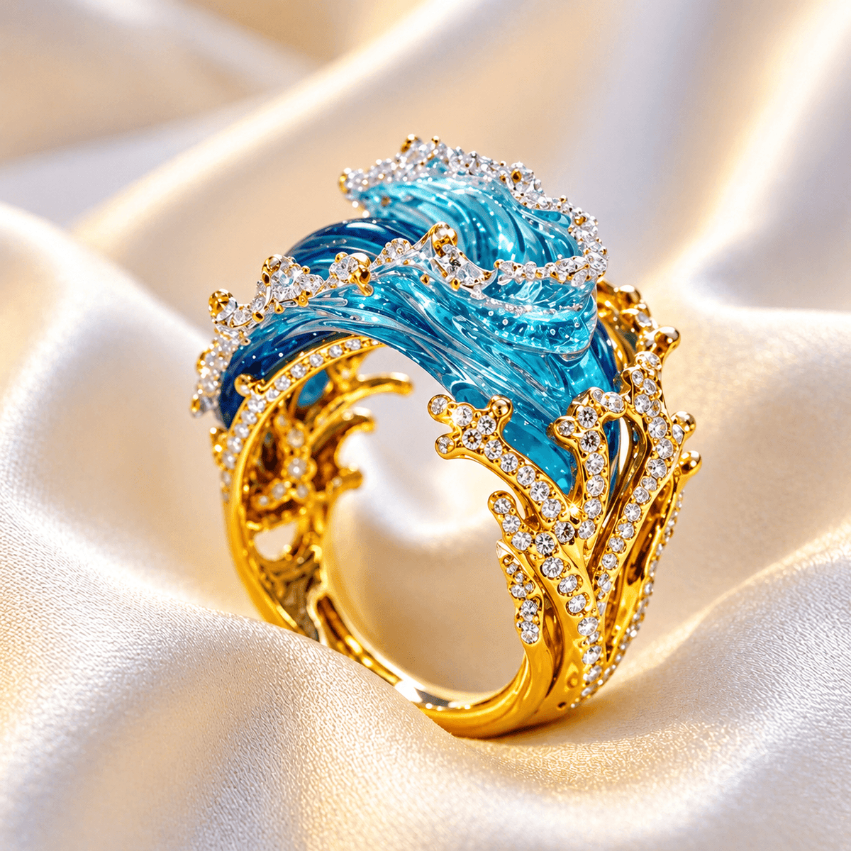 Ocean's Oath goudkleurige ring