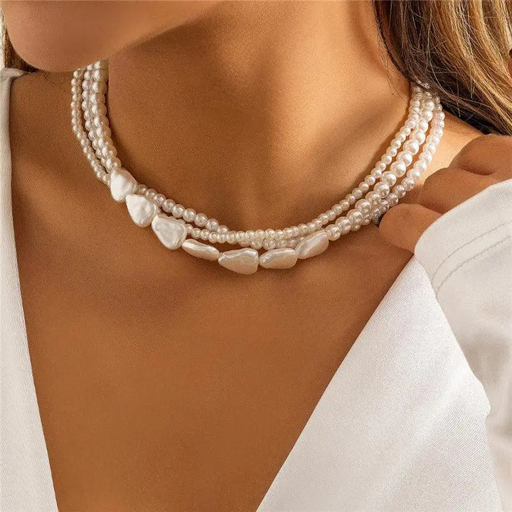Multi-Strand Baroque Pearl Layered Necklace