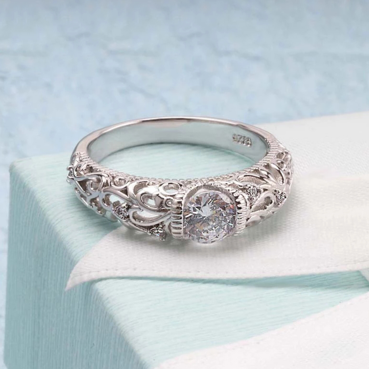 Elegante sterling zilveren ring
