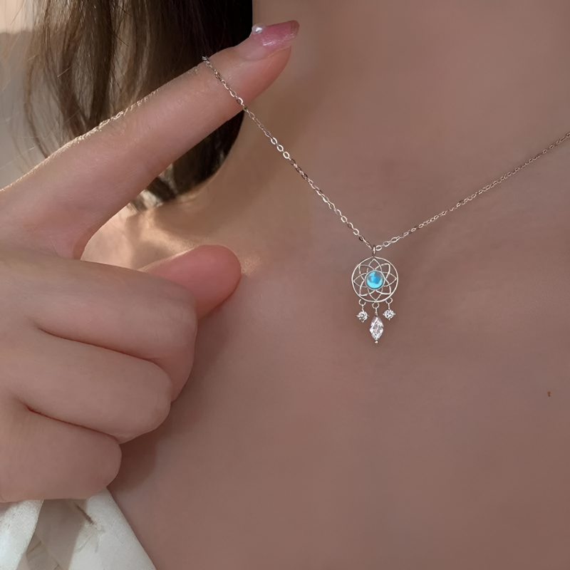 Maansteen ketting - dromenvanger