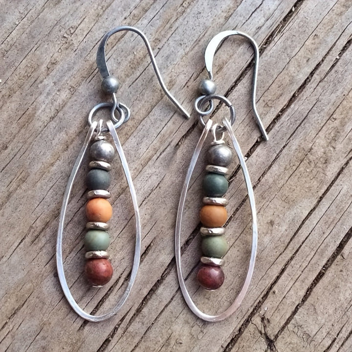 Boho Simple Beaded Teardrop Earrings