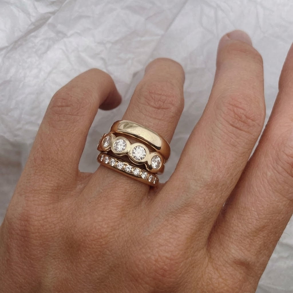 Radiance goudkleurige stapelring