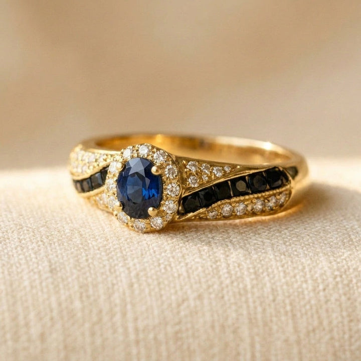 Lysara Gold Floral Cocktail Ring