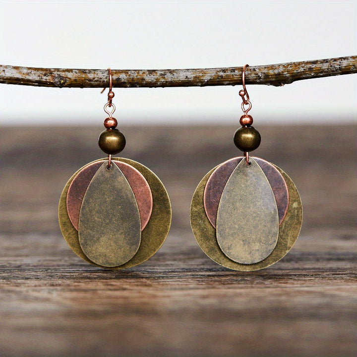 Bohemian Round Water Drop Shape Dangle Earrings