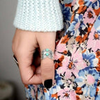 Vintage Bohemian Turquoise Statement Band Ring