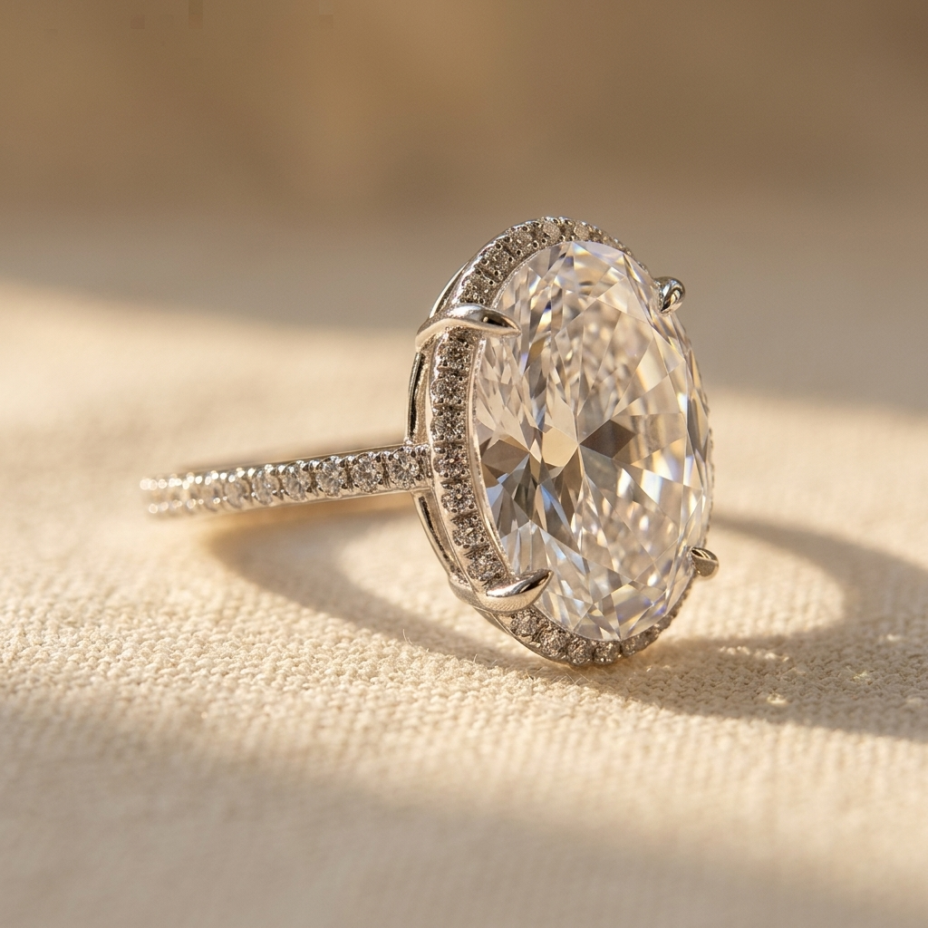 Classic Solitaire Four Prong Cubic Zirconia Ring