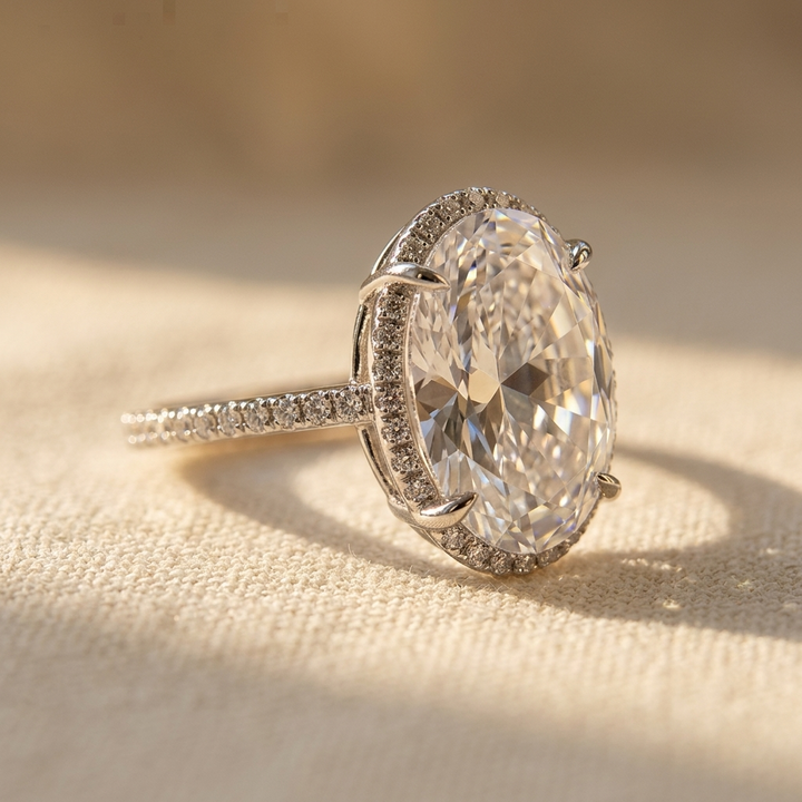 Classic Solitaire Four Prong Cubic Zirconia Ring