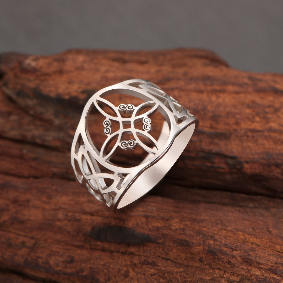 Vintage Stylish Cross Celtic Button Ring