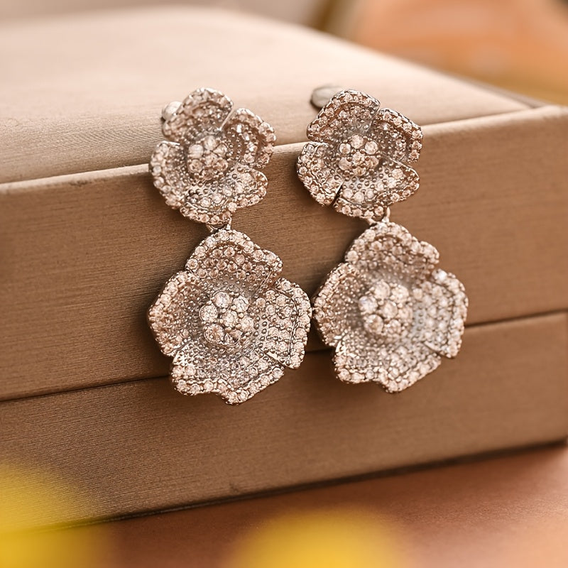 Elegante oorknopjes met zirkonia inleg in boho stijl