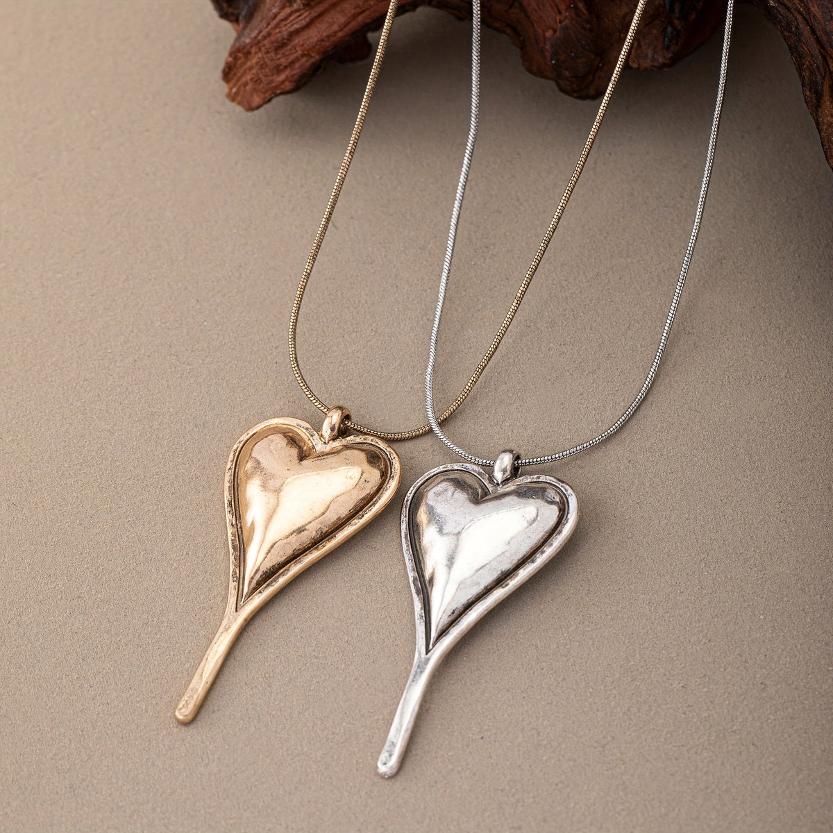 Bohemien minimalistische hart hanger ketting