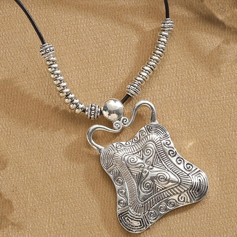 Vintage antieke geometrische tribal ketting met hanger