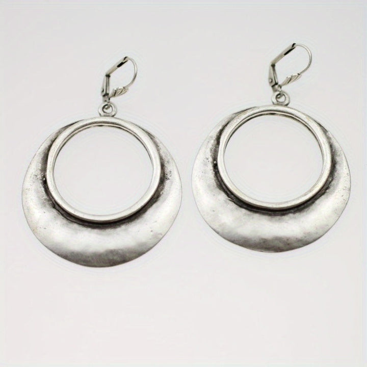 Bohemian Large Open Circle Tribal Style Hoop Earrings