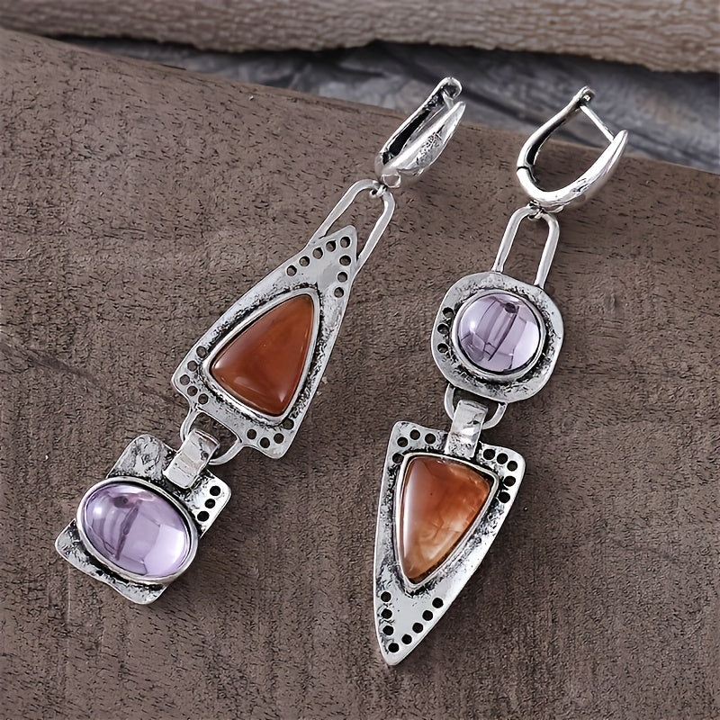 Elegant Rhinestone & Silver Plated Statement Earrings