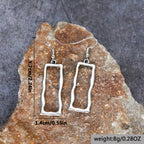 Vintage gotische opengewerkte geometrische oorhangers met lange staaf