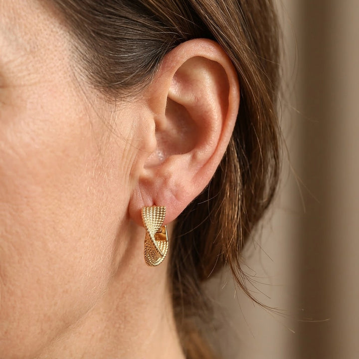 Textured Hoop Earrings