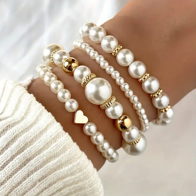 Elegante parel armbandenset