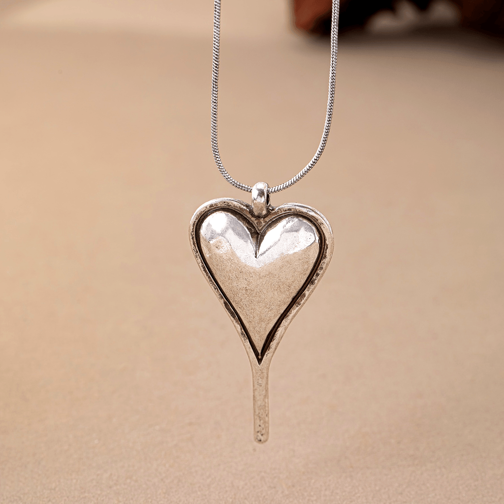Bohemien minimalistische hart hanger ketting