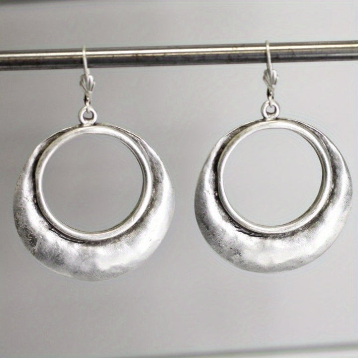 Bohemian Large Open Circle Tribal Style Hoop Earrings