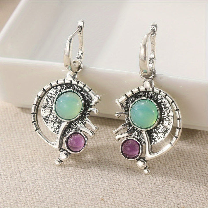 Elegant Bohemian Resin Stone Earrings