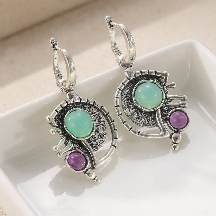 Elegant Bohemian Resin Stone Earrings