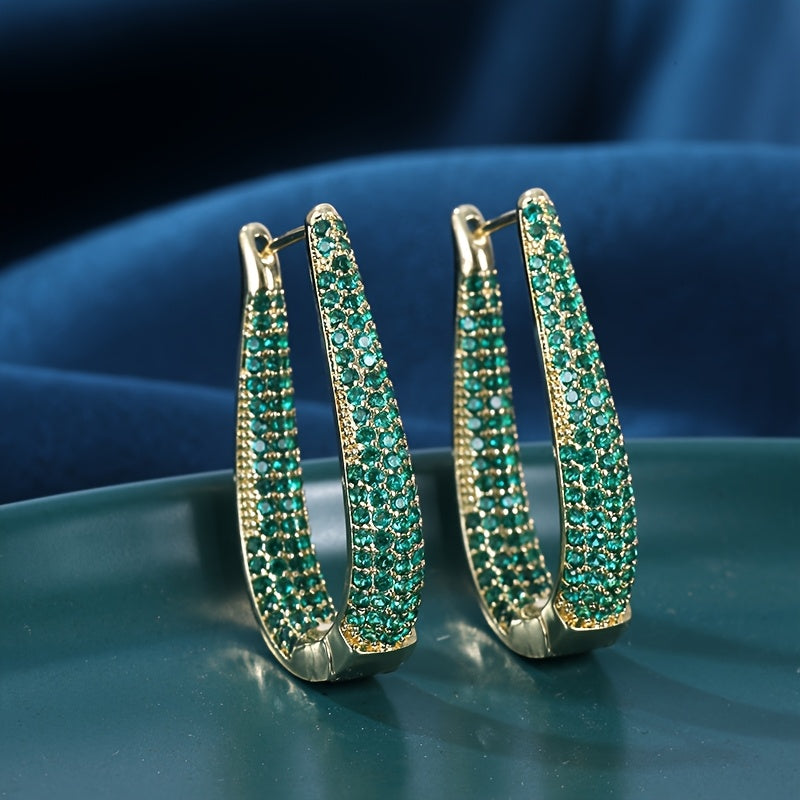 Elegante oorring met synthetische zirkonia