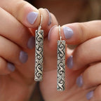 Vintage Boho Bar Pendant Earrings