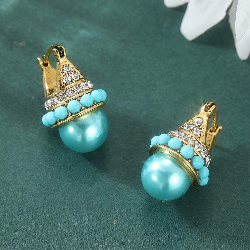 Bohemian Crown Hoop Gold Plated Earrings