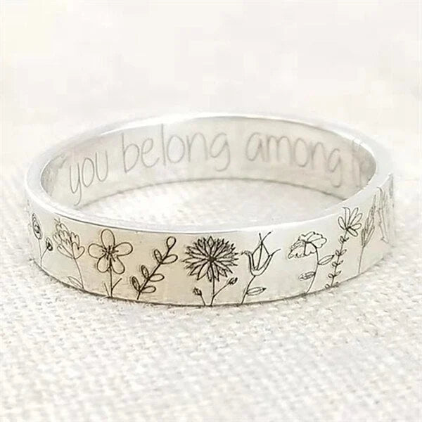 Minimalistische zilverkleurige ring