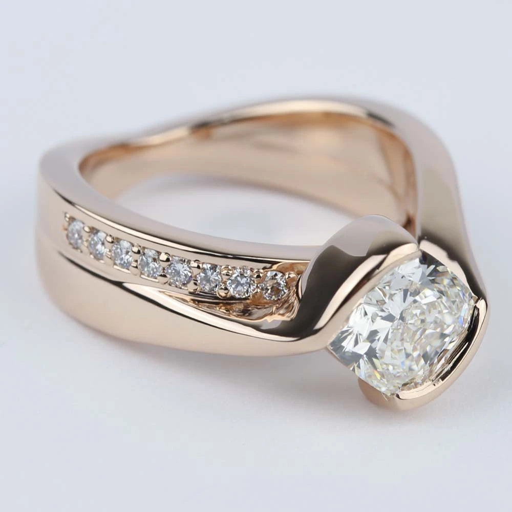 Elegante vergulde ringen met witte zirkonia