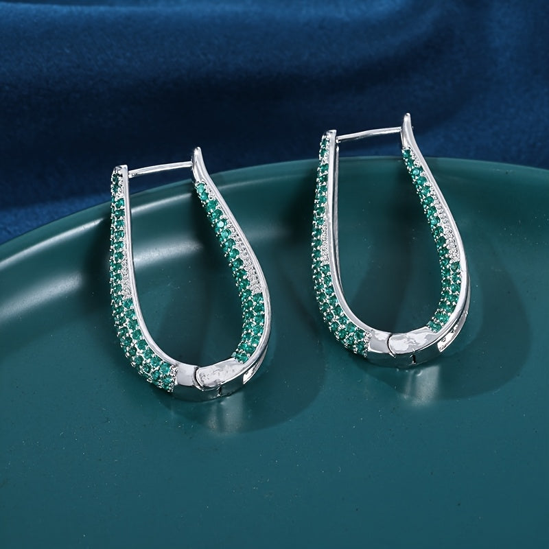 Elegante oorring met synthetische zirkonia