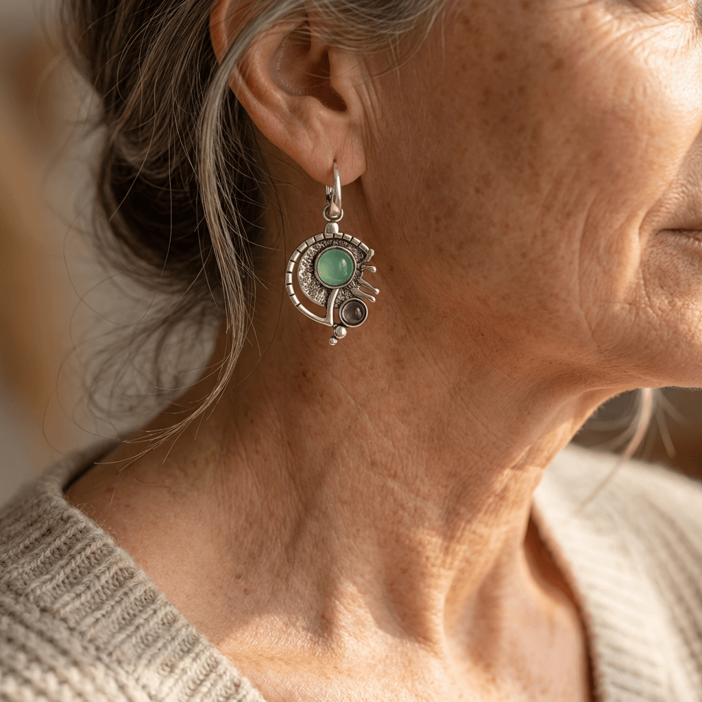 Elegant Bohemian Resin Stone Earrings