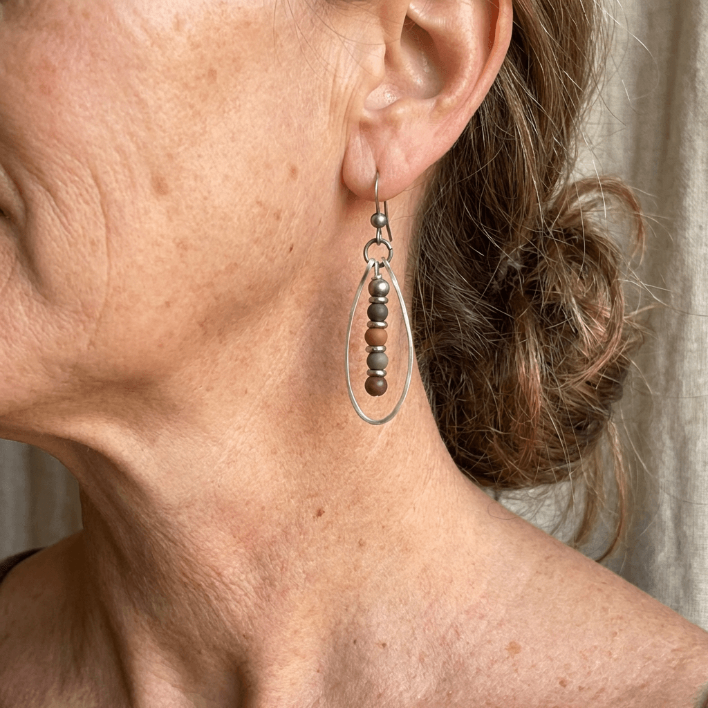 Boho Simple Beaded Teardrop Earrings