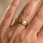 Vintage Celestial Moon & Star Gold Plated Ring