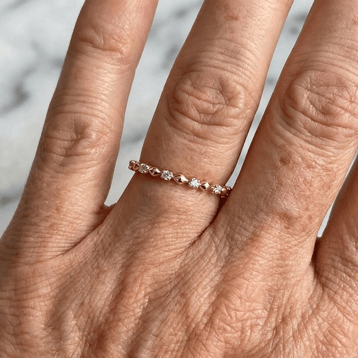 Classic Simple Zirconia Diamond Accent Gold Plated Ring