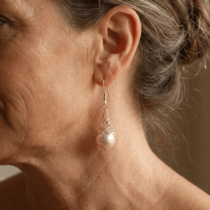 Water Drop Golden Hollow Earrings