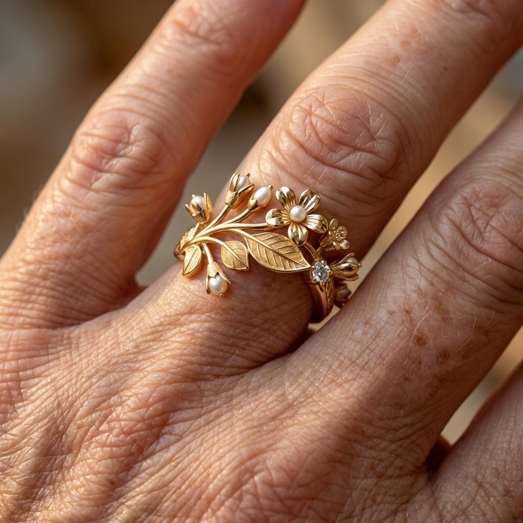 Wilde bloementuin ring