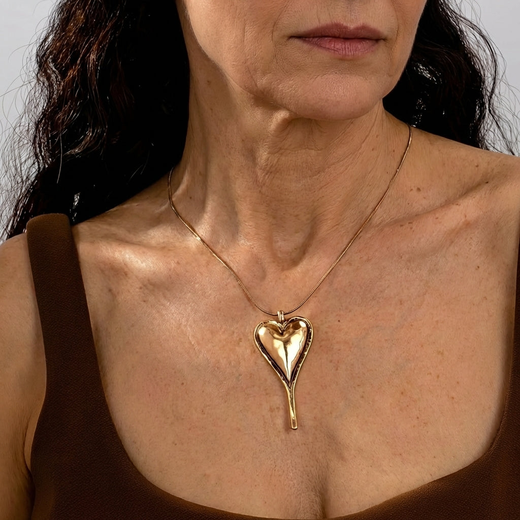 Bohemien minimalistische hart hanger ketting