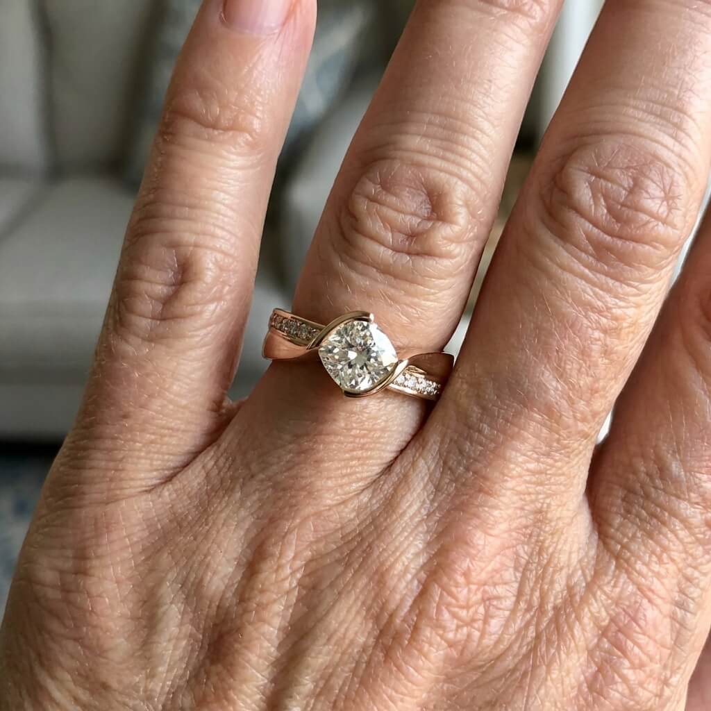 Elegante vergulde ringen met witte zirkonia