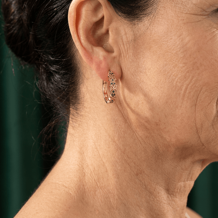Elegant Bohemian Multi Color Zirconia Floral Butterfly Earrings