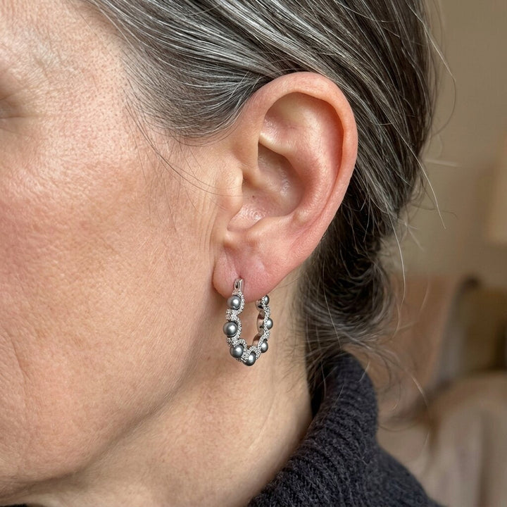 Elegant Vintage-Inspired Chic Alloy Hoop Earrings