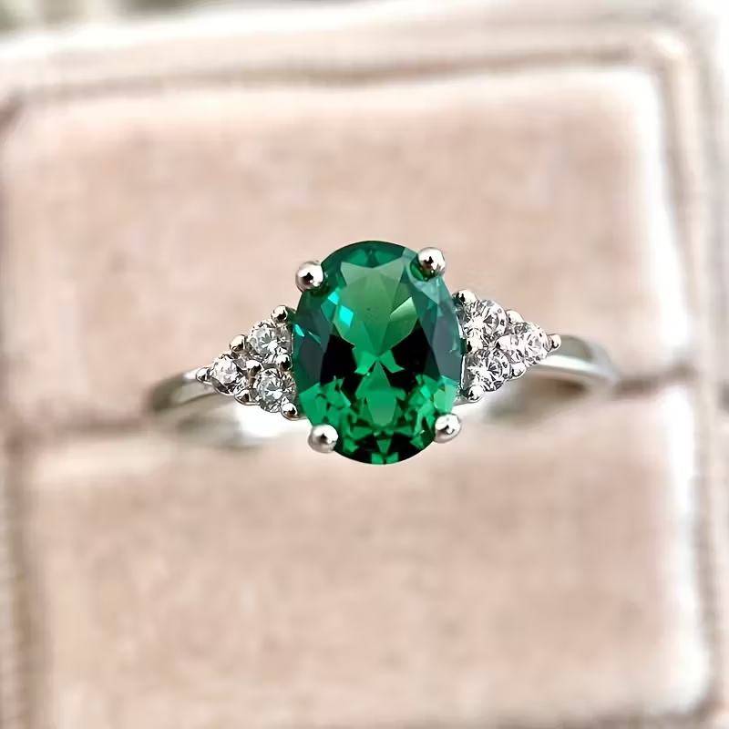 Smaragd belofte ring