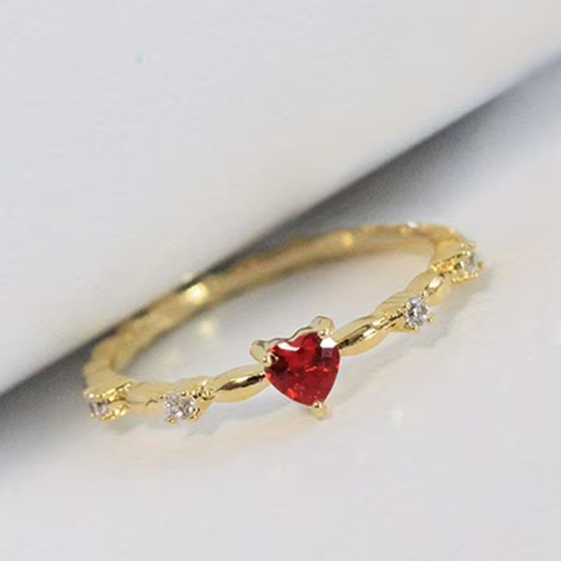Ruby Heart Ring