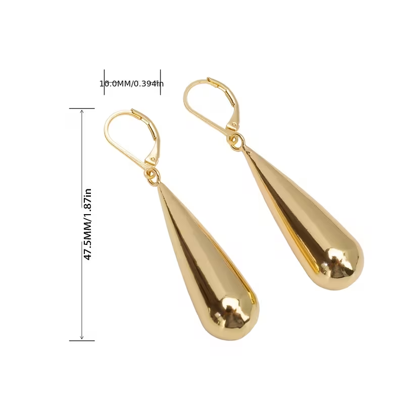 Goudkleurige druppel oorhangers