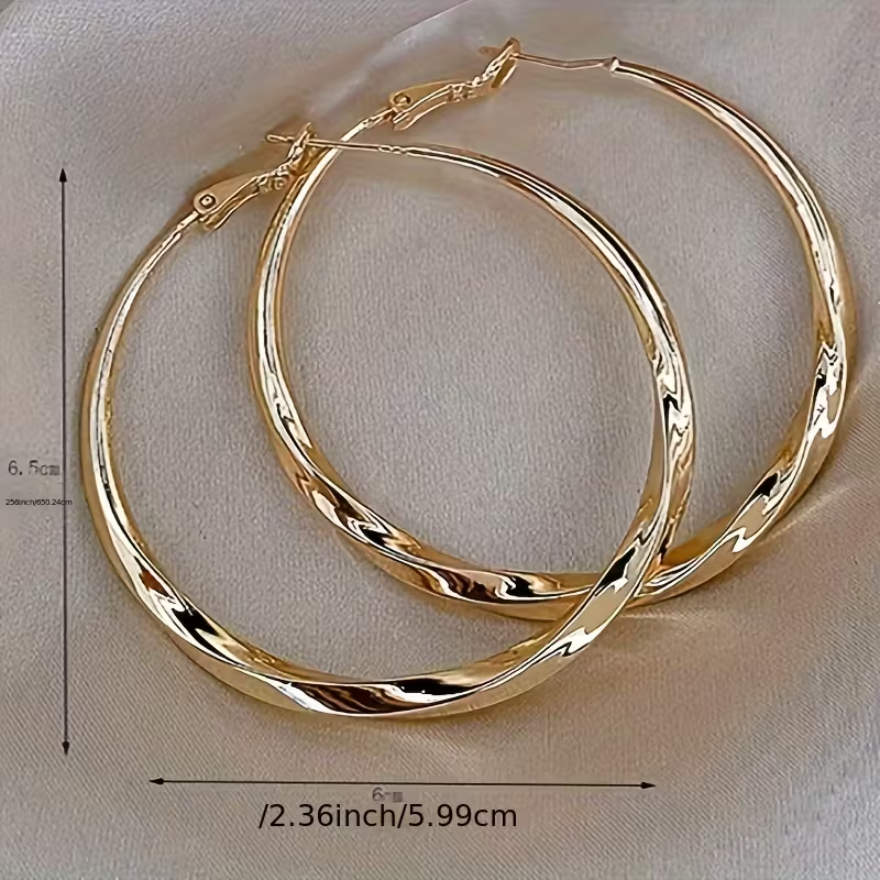 Elegante grote goudkleurige oorringen
