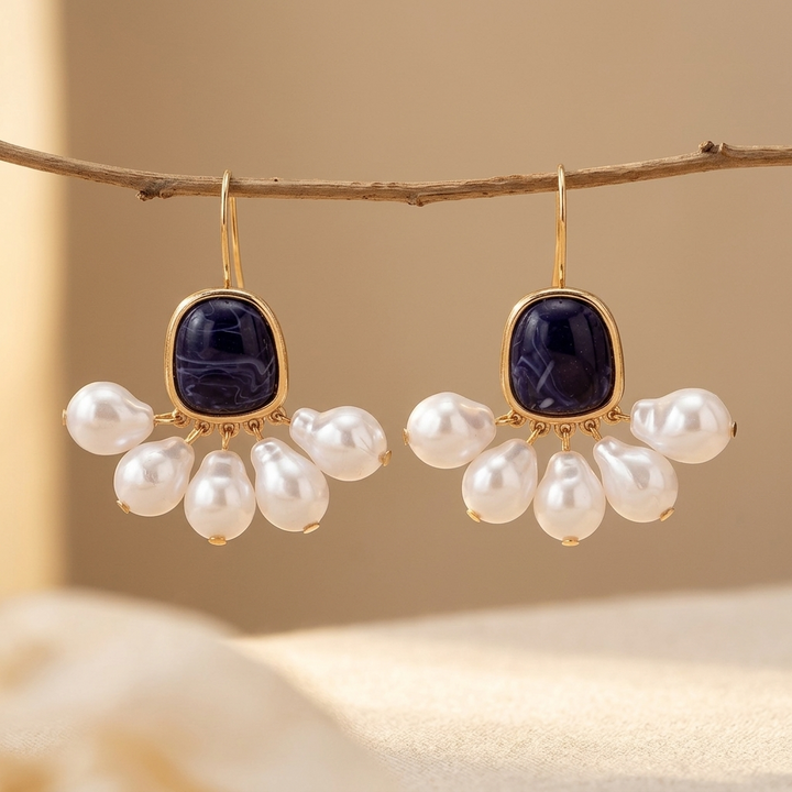 Vintage French Pearl Drop Earrings