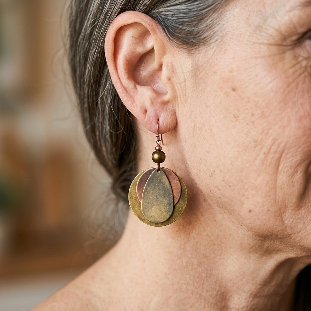 Bohemien vintage waterdruppelvormige oorbellen